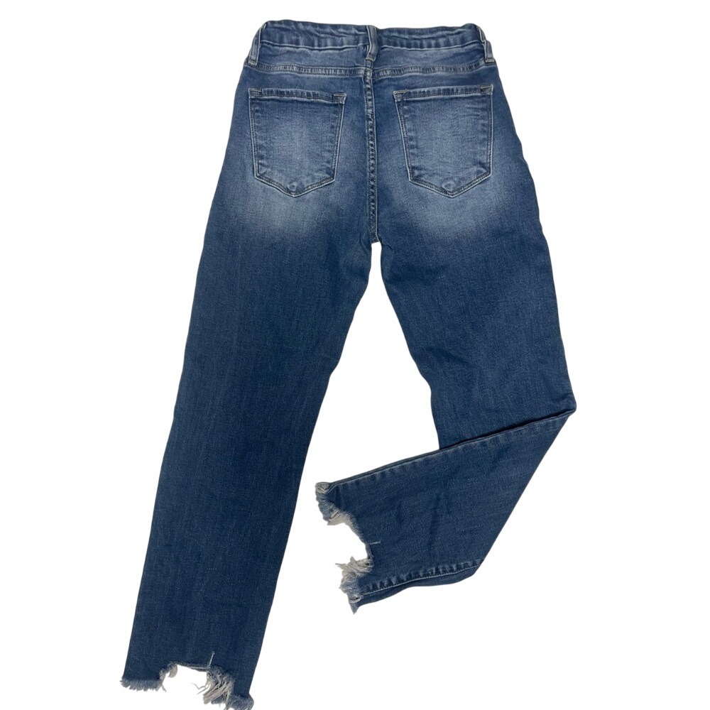 KanCan High Rise Cropped Distressed Straight Jeans Women's 26